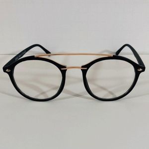 H10: black/gold Clear Lens Nerd Glasses